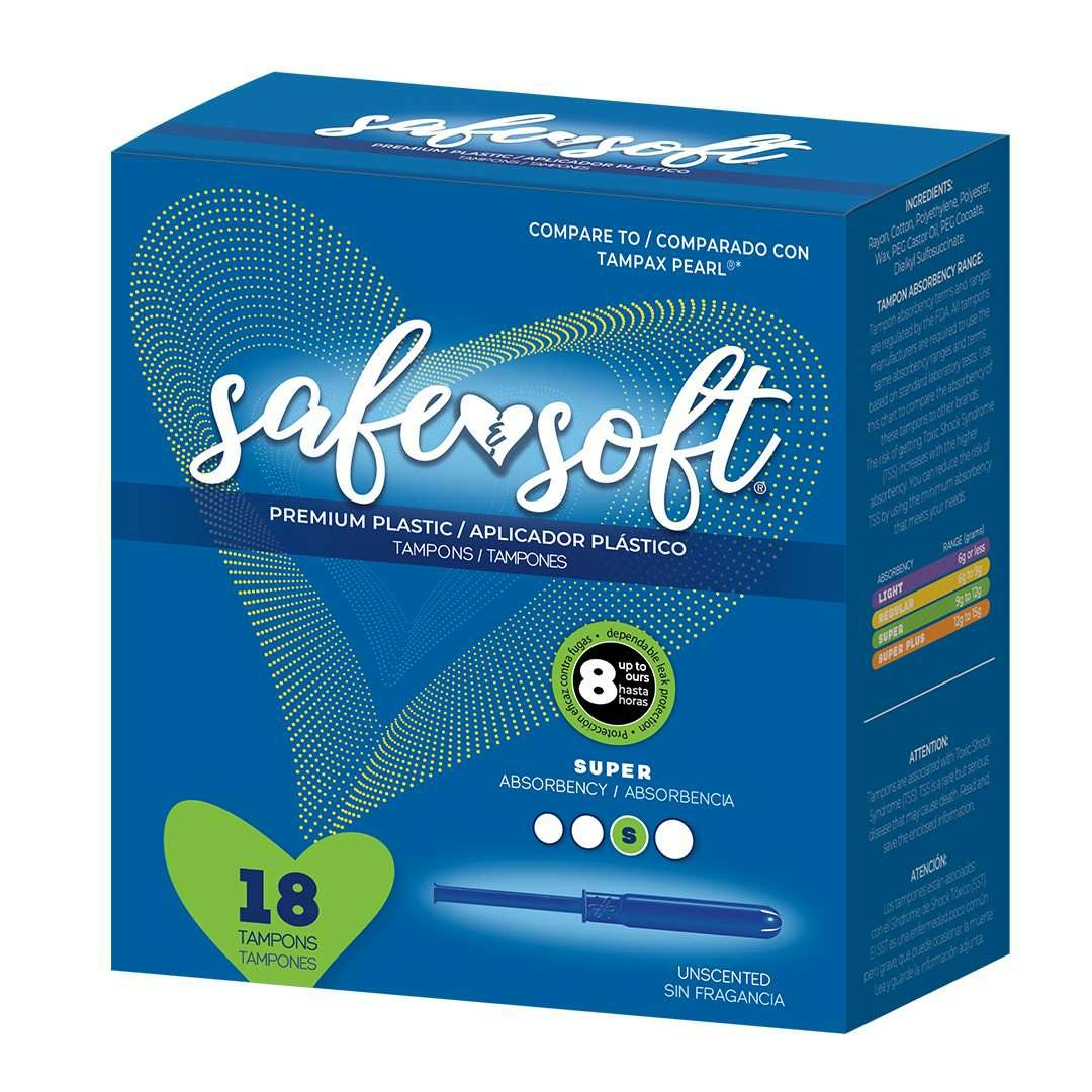 Tampons with Plastic Applicator - Super Absorbency, 9-12 Grams