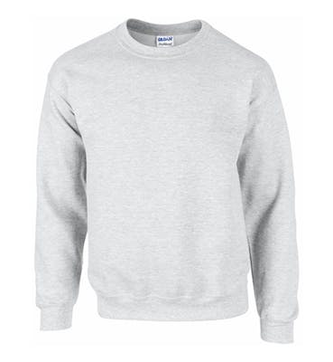 Irregular Gildan Crew Neck Sweatshirt - Ash Grey, XL