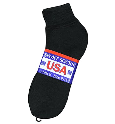 Men's Irregular Ankle Socks - Black, 10-13, 3 Pack