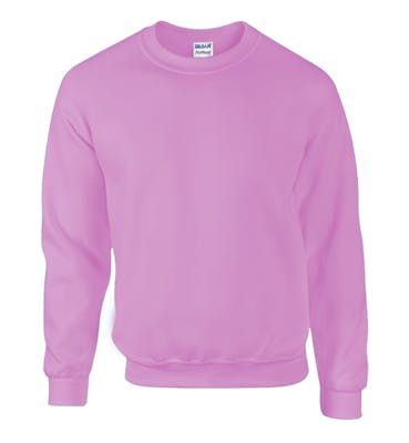 Irregular Gildan Crew Neck Sweatshirts - Light Pink, Small