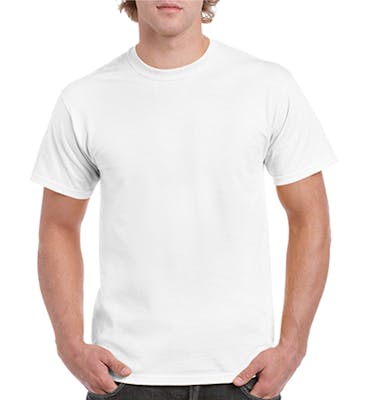 Gildan Irregular Men's Short Sleeve T-Shirt - White, Small