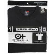 Cotton Plus Crew Neck T-Shirt - Black, 3X