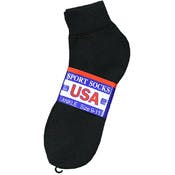 Men's Irregular Ankle Socks - Black, 10-13, 3 Pack