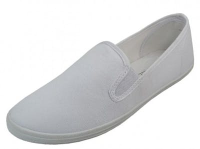Women's Slip on Canvas Shoes - White, Size 6-11