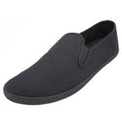 Men's Slip-On Canvas Shoes - Black, Sizes 7-13