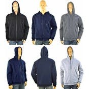Men's Thermal Sherpa Lined Hoodies - Assorted Colors, S-XL