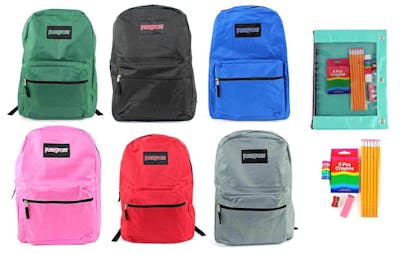 17" Classic Backpack &amp; Elementary School Supply Kit - Green