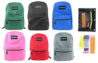 17" Classic Backpack &amp; School Supply Kit Combo - Pre-Filled, Green