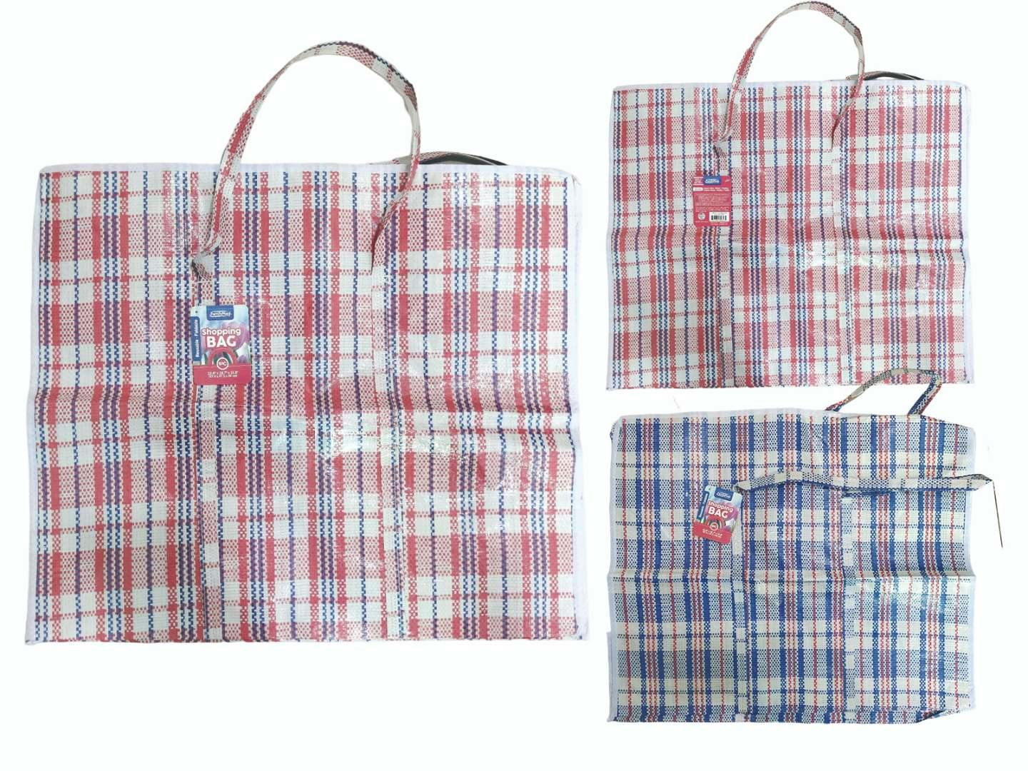 Reusable Shopping Bags - 24.8", Coated Fabric, Zipper