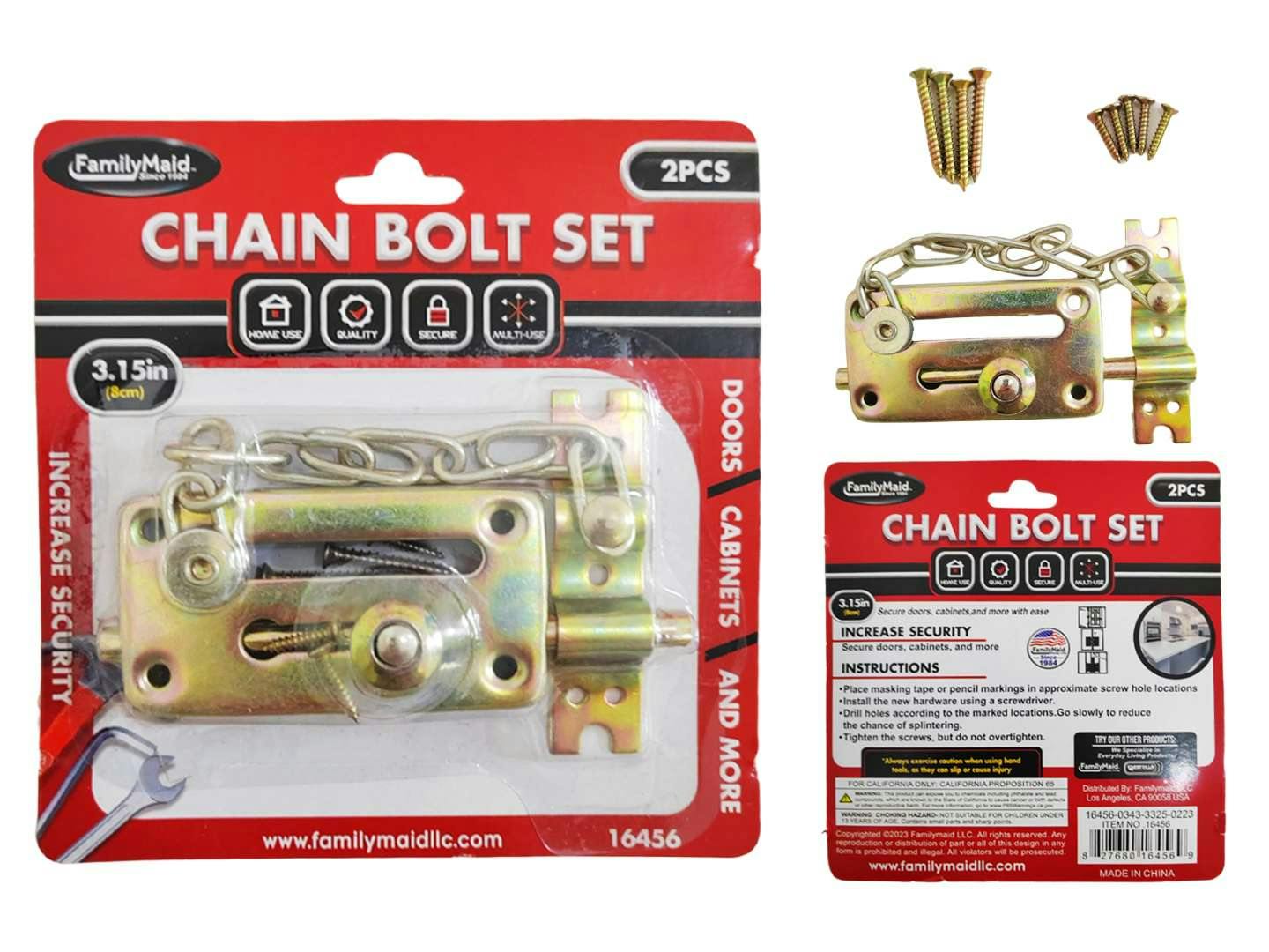 Chain Bolt Sets - 2 Piece