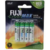Fuji Enviromax Super Alkaline Batteries - AAA, 4 pack