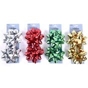 Embossed Gift Bows - 4 Colors, 2 Pack, 5"