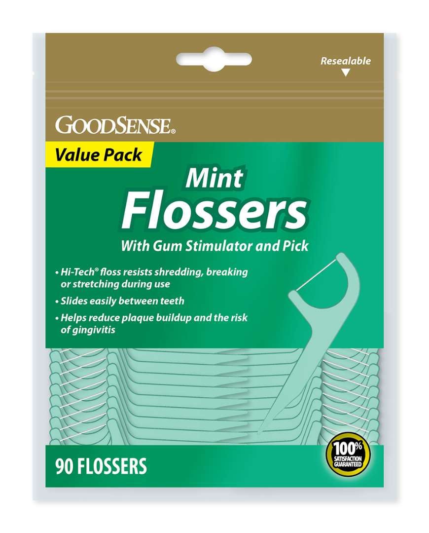 Floss Picks - Mint, 90 Count