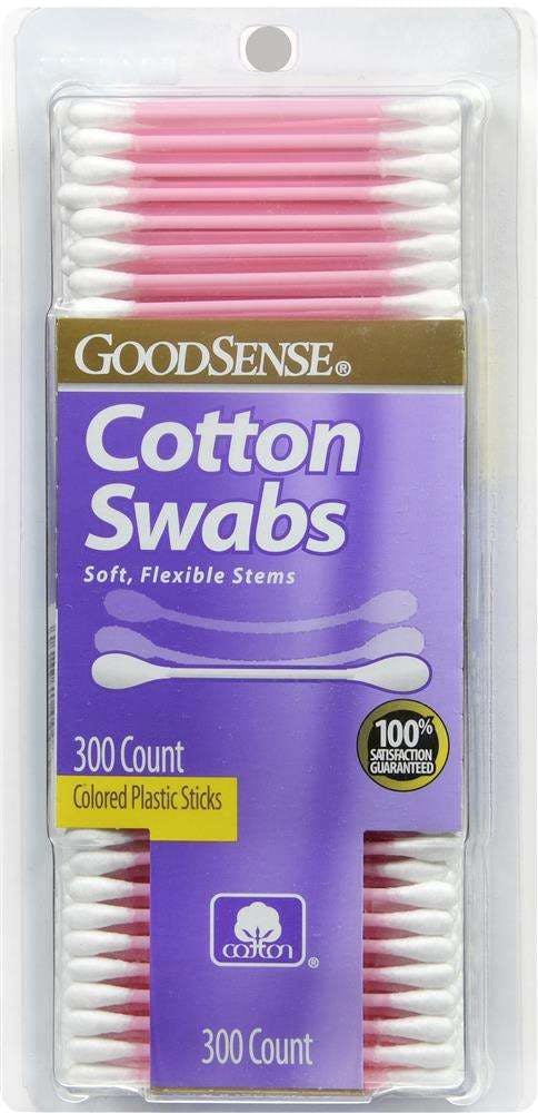 Cotton Swabs - Pink Plastic Stems, 300 Pack