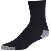 Cotton Crew Sport Socks - Black, 9-11