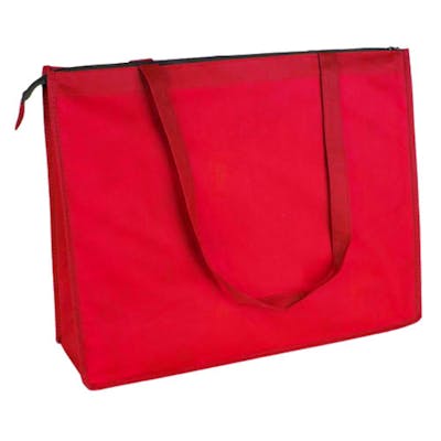 Zippered Tote Bags - Red, Extra Large