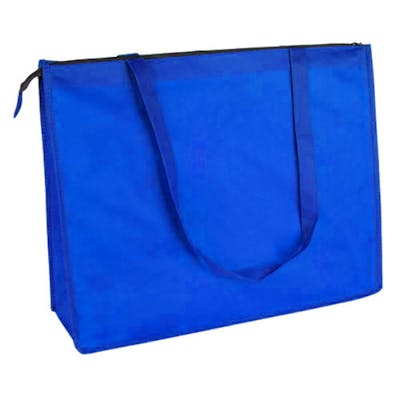 Zippered Tote Bags - Royal Blue, Extra Large