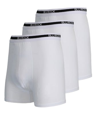 Men's Stretch Cotton Boxer Briefs - White, Medium, 3 Pack