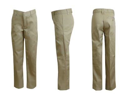 Girls' Uniform Pants - Size 10, Khaki, Flat Front