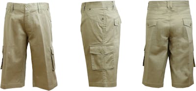 Men's Uniform Shorts - Sizes 30-42, Khaki, Cargo Style