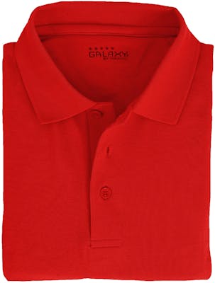 Adult Uniform Polo Shirts - Red, Short Sleeve, Size M - 2X