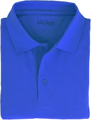 Adult Uniform Polo Shirts - Royal Blue, Short Sleeve, Size M - 2X