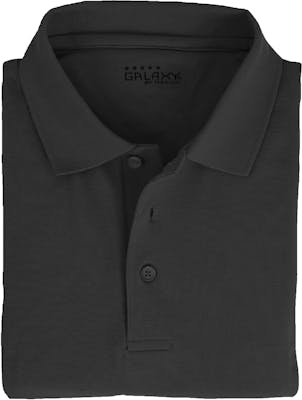 Big &amp; Tall Adult Uniform Polo Shirts - Black, Short Sleeve, 3X - 6X