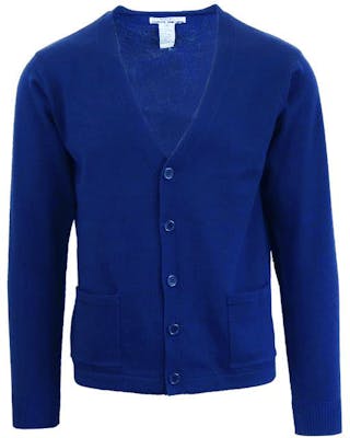 Boys' Uniform Cardigans - Sizes 4 - 7, Royal Blue, V-Neck