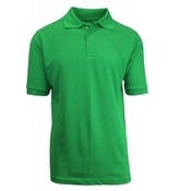 Adult Uniform Polo Shirts - Kelly Green, Short Sleeve, Size M - 2X