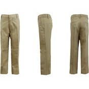 Men's Uniform Pants - Size 38, Khaki, Flat Front, Twill
