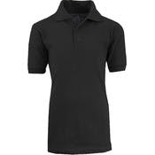 Boys' Uniform Polo Shirts - Black, Short Sleeve, Size 8