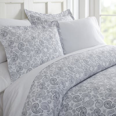 Duvet Cover Sets - Navy Paisley, King, 3 Piece