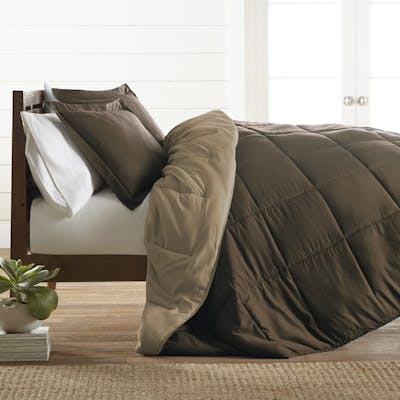 Down Alternative Comforter Sets - Taupe, Queen, Reversible