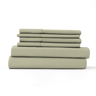 Microfiber Bed Sheet Sets - Sage, Full, 6 Piece, Double-Brushed