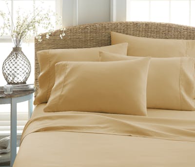 Microfiber Bed Sheet Sets - Gold, Twin, 3-Piece, Double-Brushed