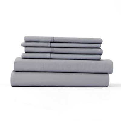 Microfiber Bed Sheet Sets - Grey, Twin, 3 Piece, Double-Brushed