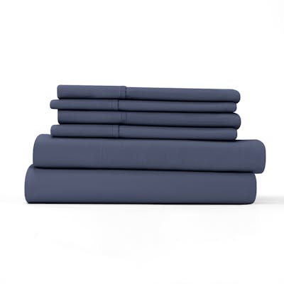 Microfiber Bed Sheet Sets - Navy, Twin, 3 Piece, Double-Brushed