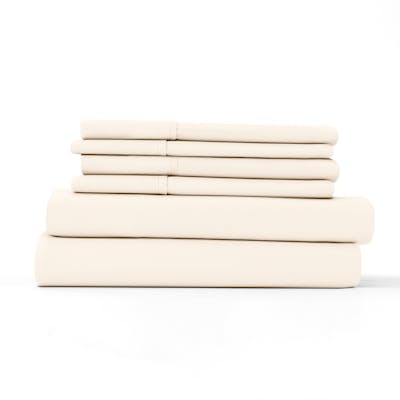 Double Brushed Sheet Sets - Ivory, Twin XL, 4 Piece