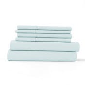 Microfiber Bed Sheet Sets - Aqua, Twin, 3 Piece, Double-Brushed