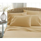 Microfiber Bed Sheet Sets - Gold, Twin, 3-Piece, Double-Brushed