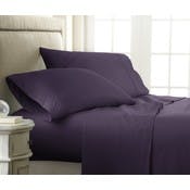 Premium Embossed Sheet Sets - Purple, Checker Design, Full, 4 Piece