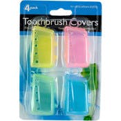 Toothbrush Cover Sets - Assorted Colors, 4 Pack