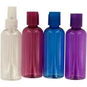 Travel Bottle Sets - Zippered Pouch, 4 Pack, 3.3 oz