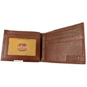 Men's Leather Bi-Fold Wallet - Brown