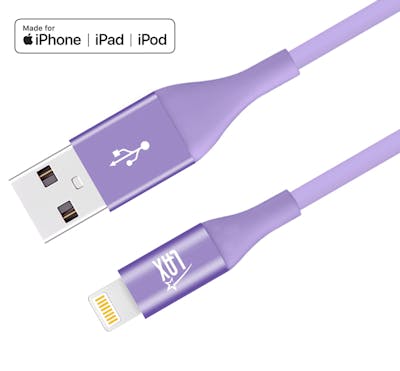 10' Slim Lightning Cables - Lavender, Apple MFi Certified
