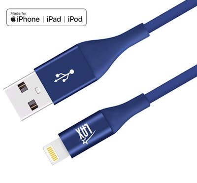 10' Slim Lightning Cables - Navy, Apple MFi Certified