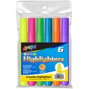 Jumbo Highlighters - 6 Fluorescent Colors