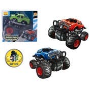 Friction Stunt Cars - Red, Blue, Green, 5.3"