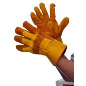 Joint Leather Patch Palm Gloves - Golden Yellow