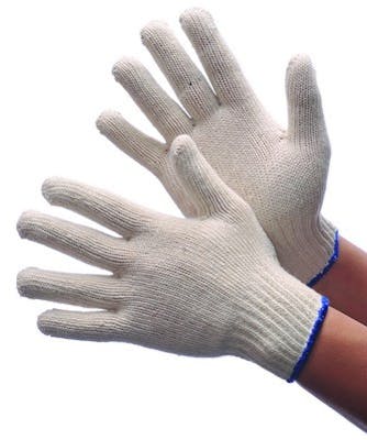 String Knit Gloves - White, Medium, 500 g